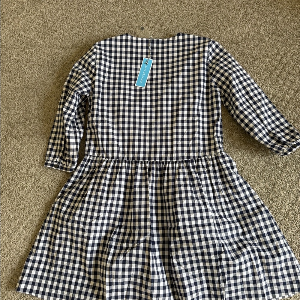 Draper James Navy and White Checkered Dress - Picture 6 of 7